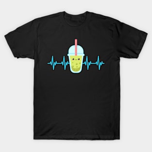 Boba Tea Heartbeat T-Shirt